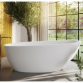 Oval Bath with Higher Backrest, Angled Rim