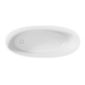 Oval Bath with End Drain, Thin Rim