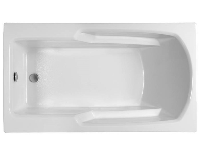End Drain Bath with Armrests