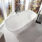 Another View Freestanding Tub Filler Behind the Tub