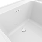 Close Up Linear Overflow and Toe Tap Drain