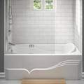Alcove Bath with Raised Backrest, Decorative Front Skirt