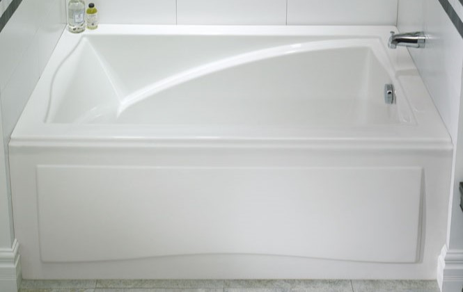 Delight Sculpted Rectangle Bath with Decorative Front Skirt
