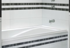 Delight 3660 Rectangle Bath with Flange, Custom Tile Skirt