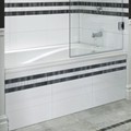 Rectangle Bath with Flange, Custom Tile Skirt