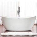 Modern, Oval Double Slipper Freestanding Bath