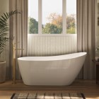 Oval Freestanding Tub with Raised Backrest
