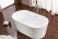 Monaco Oval Freestanding Tub with Angled Sides and Slotted Overflow
