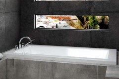 Rectangle Drop-in Tub, Wide Rim, End Drain