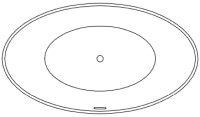 Oval, Center Drain Bathtub, Slotted Overflow