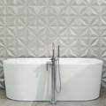 Oval Freestanding Tub with Straight Sides, Thin Rim