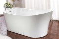 Paris Oval Freestanding Tub with Curving Sides and Center Drain