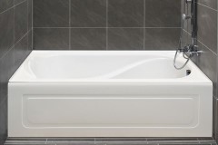 Alcove Bath with Raised Backrest, Decorative Front Skirt