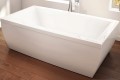Modern Rectangle Freestanding Bath with Curved Sides