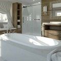 Vapora Drop-in Modern Oval Bath with End Drain