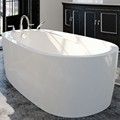Modern Oval Freestanding Bath, Integral Skirt, End Drain