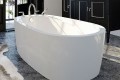 Vapora Freestanding Oval Tub, End Drain, Seamless Skirt