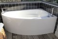 Freestanding Rectangle Tub, Center Drain, Armrests