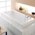 Rectangle Bath, Tall Wide Rim, End Drain