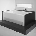 Modern Alcove Bath with Integral Skirt with Toe Kick, Flange