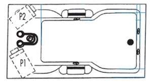 Aquatic Castaway Oval Whirlpool Technical Showing 4 Optional Motor Locations