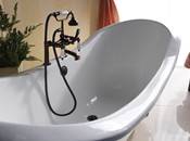 Marshall Double Slipper Cast Iron Bath with Oil Rubbed Bronze Faucet