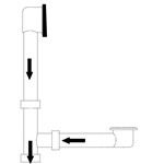 Long Thin Overflow, Toe Tap Drain