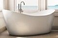 Oval Freestanding Bath with 2 Raised Backrests
