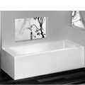 Rectangle Bathtub with Two Sided Skirt, Modern Flat Rim