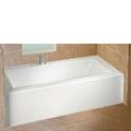 Alcove Tub with Modern Skirt, Tile Flange, End Drain