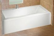 Flory De Colt Skirted Rectangle Bath with Front Skirt & Tile Flange