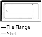 2 Sided Skirt - Front & Backrest - Drain Left