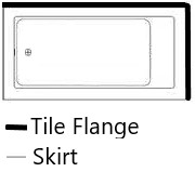 2 Sided Skirt - Front & Backrest - Drain Left