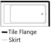 2 Sided Skirt - Front & Backrest - Drain Right