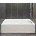 Alcove Bathtub, Oval Interior, Armrests, Decorative Front Skirt