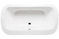 Oval Tub with Side Drain, Wider Rim on Drain Side