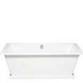Rectangle Floor Standing Tub with Center Drain &  Pedestal
