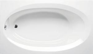 Bel Air Rectangle Bath with Oval Bathing Well, End Drain