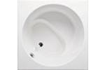 Beverly 4040 Square Soaking Tub, Round Bathing Area, Seat