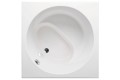 Beverly 4040 Top View, Japanese Rectangle Tub with Round Bathing Well