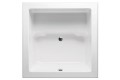 Top View, Rectangle Japanese Style Tub with a Bench Seat Along One Side