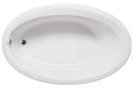 Catalina Oval Bath with End Drain, Neck Rest