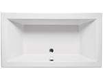 Rectangle Bath, 72 x 36 Center Side Drain, Curving Backrests