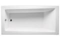 Rectangle Tub with Angular Bathing Well, End Drain, Flat Rim