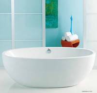 Contura Oval Freestanding Bathtub with Center Drain