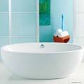 Oval Center Drain Tub with Curving Sides