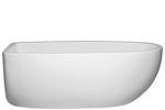 End Drain, 60 x 32 Oval Freestanding Tub, Flat End Drain Side