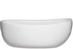 End Drain, 72 x 32 Oval Freestanding Tub, Raised Backrest