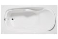 Rectangle Bathtub, Oval Bathing Well with Raised Head & Sculpted Arm Rests