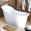 Slipper Style Soaking Tub, End Drain, Raised Backrest